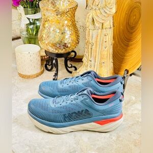 Hoka One One Bondi 7 Wide Blue Running Shoes 1110530 RTOD Men's Sz 11.5 EE